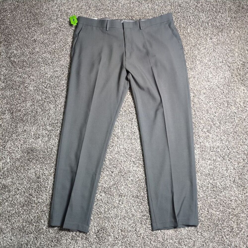 NWT Men's Haggar H26 Premium Stretch Dress Pant Classic Fit Dark Grey Sz 40x30